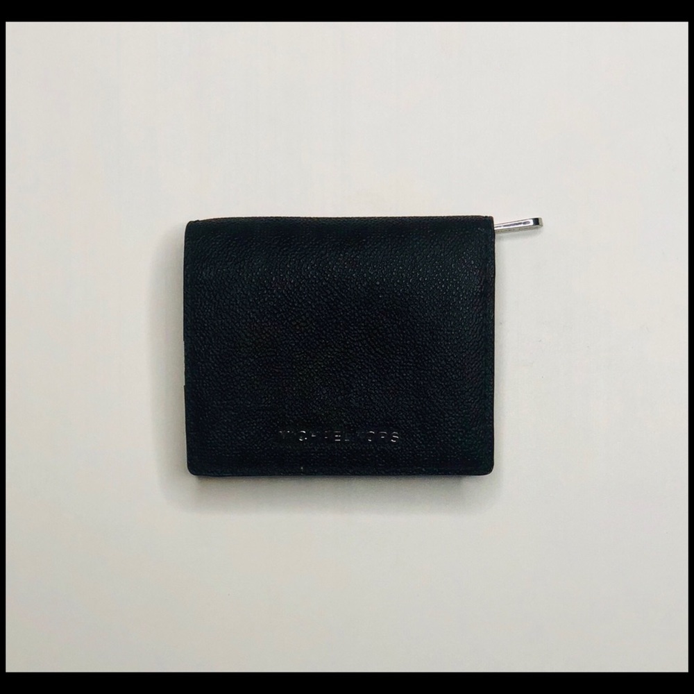 Michael Kors Black MK Logo Bifold Travel Wallet
